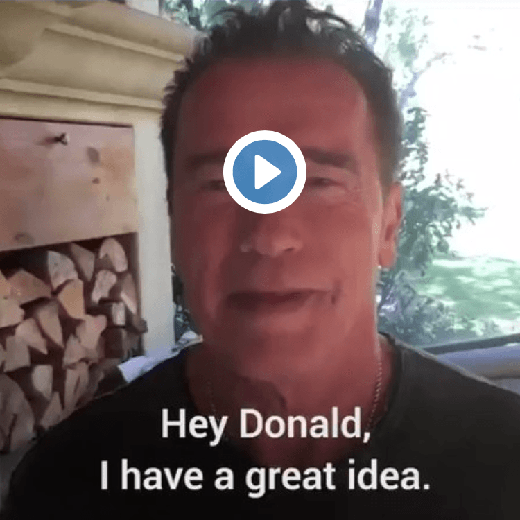Image of Arnold Schwarzenegger viral video for blog about live video