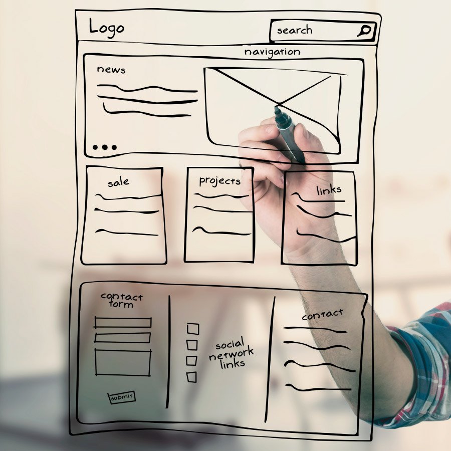 image of someone drawing a web design for Tweak digital marketing blog on web design trends in 2018