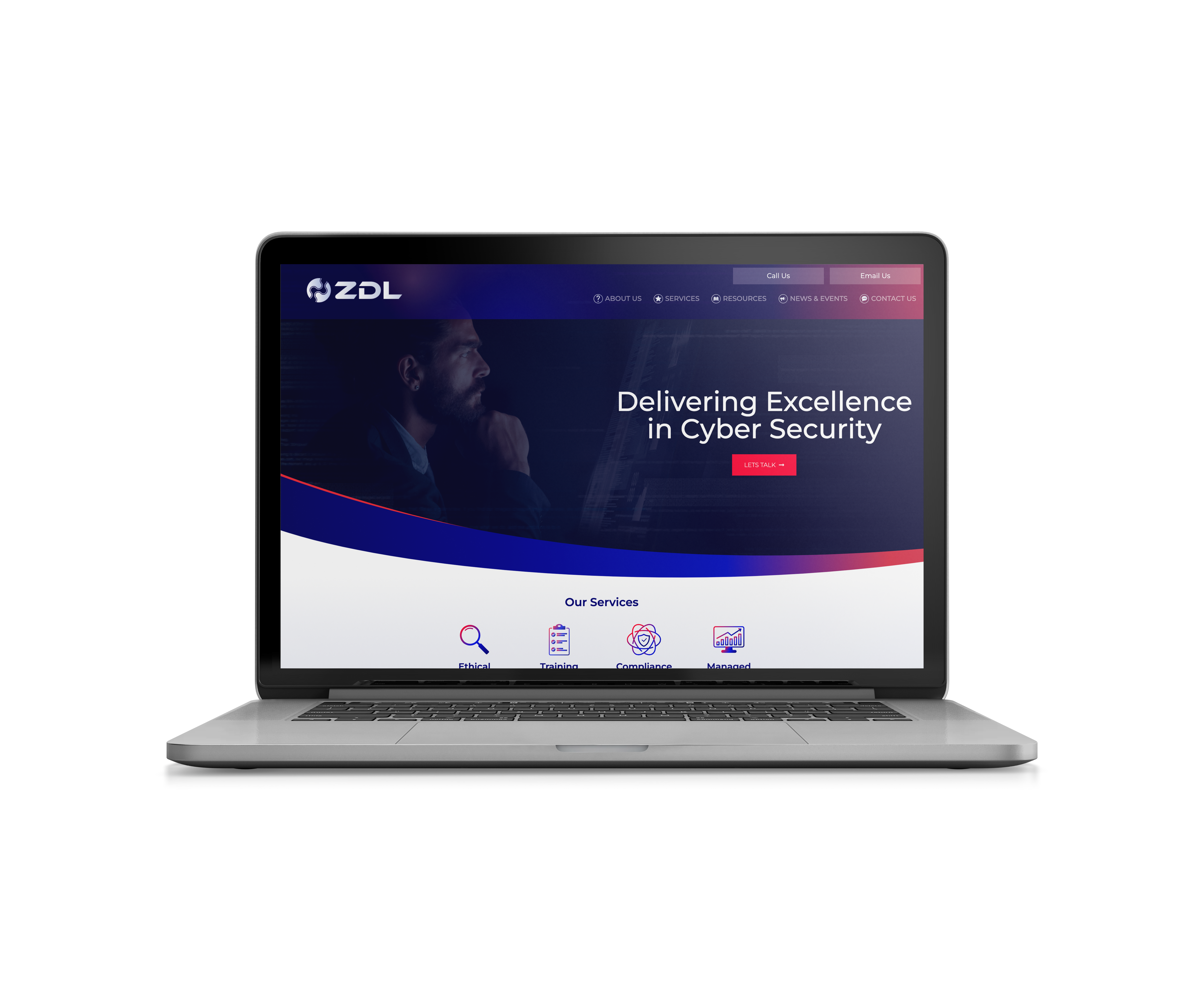 ZDL Case study mock up website ZDL website design example