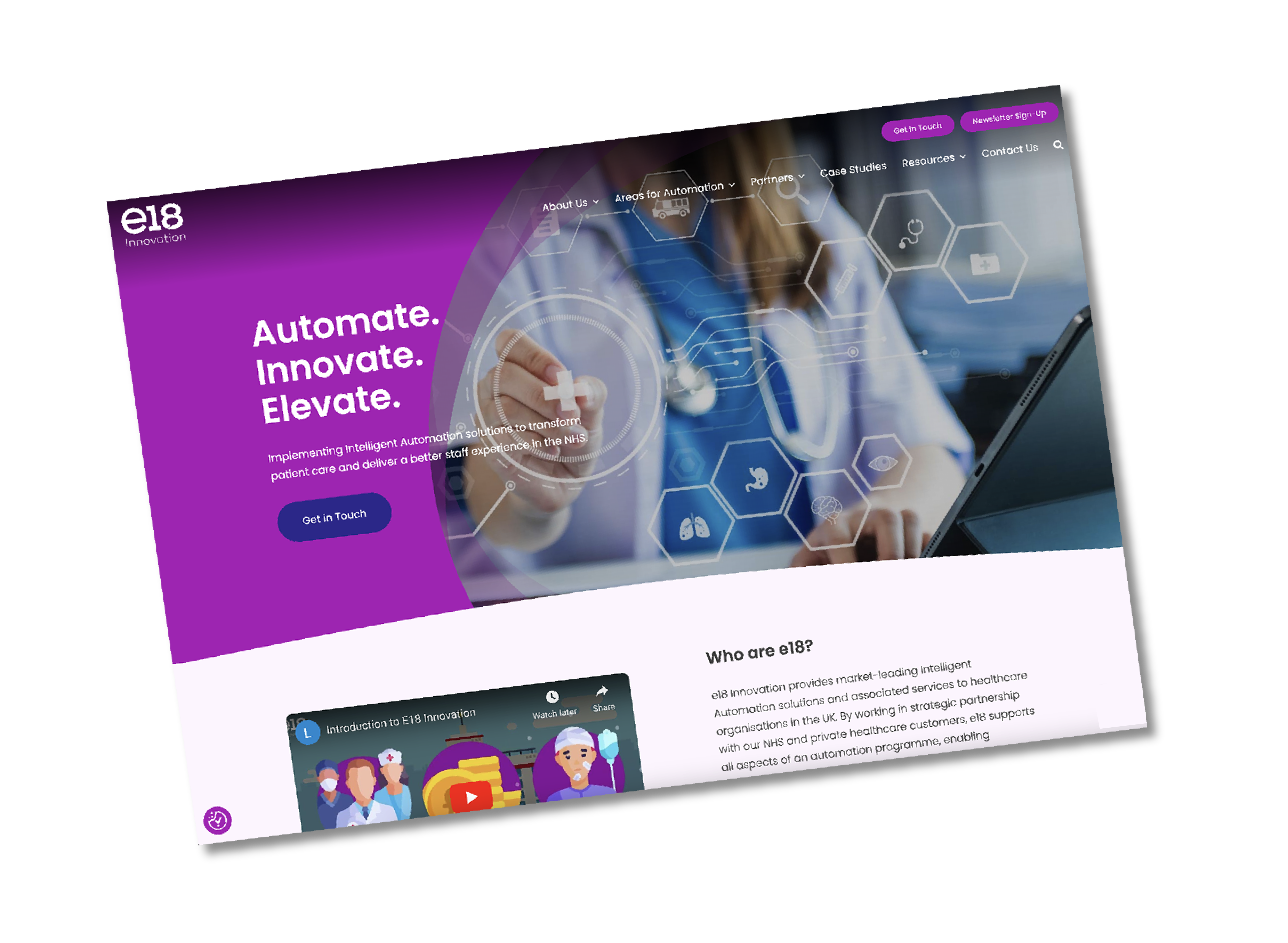e18 mock up v1 wordpress web designer